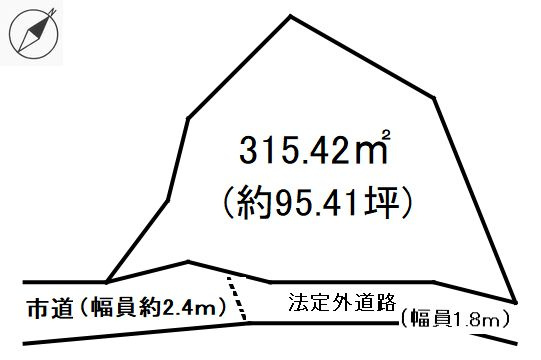 常滑市字小森の土地図