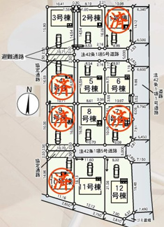 【区画図】 | 二本松市油井新築一戸建て12棟