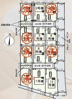 【区画図】 | 二本松市油井新築一戸建て12棟