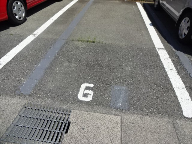 京口団地　５号棟の駐車場