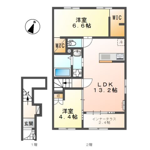 仮）守山区笹ヶ根２丁目新築アパートの間取り