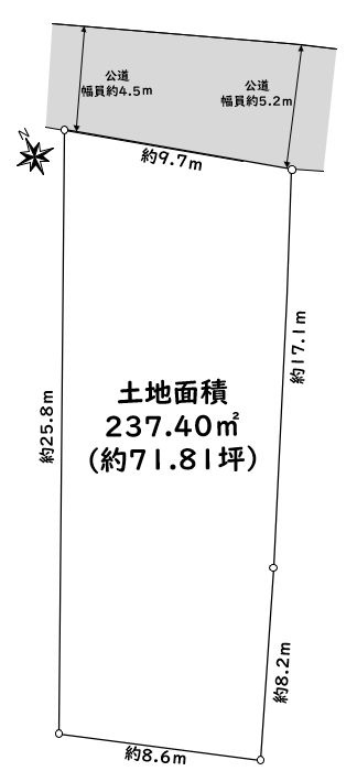 神戸市垂水区高丸3丁目土地の土地図