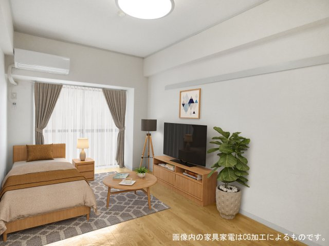 ハオス.ベハーゲンの居間・リビング|※画像内の家具家電はCG加工したものです。203号の画像を使用。