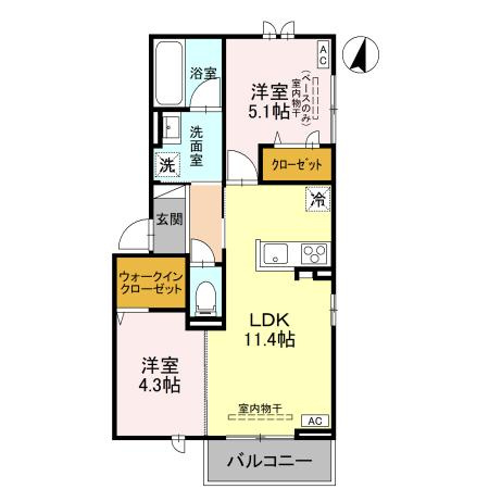 コタージュ七番館の間取り