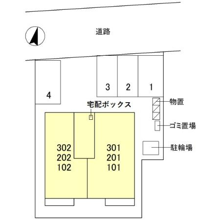 コタージュ七番館の区画図