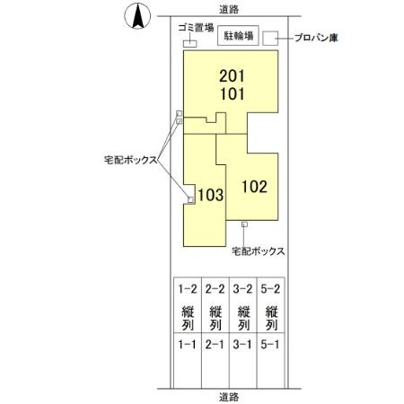 ソラーナ小松原の区画図