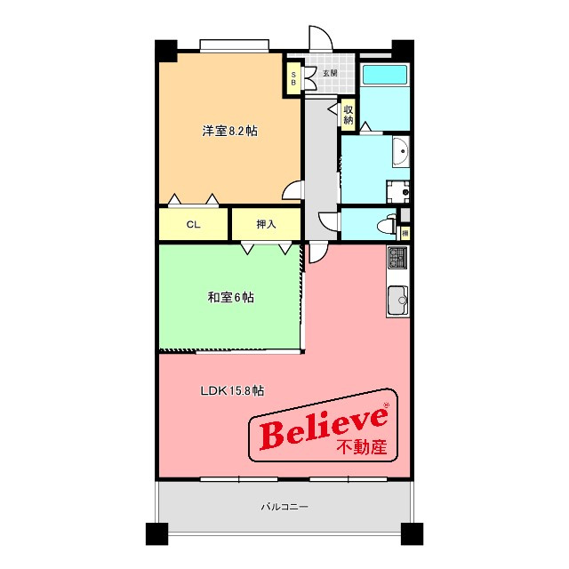 R-BLDG03の間取り|使い勝手の良い間取りです♪
