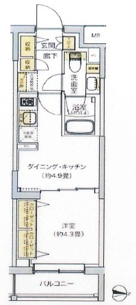 リビオメゾン湯島の間取り