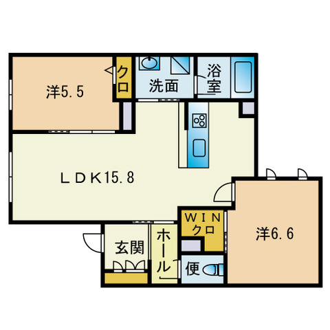 genius大橋の間取り