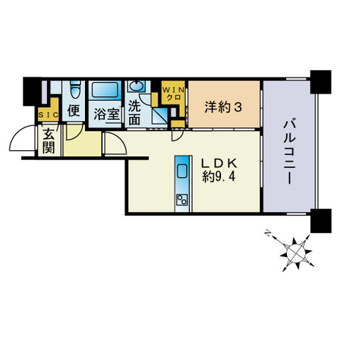 クリオラベルヴィ西新グランクラスの間取り