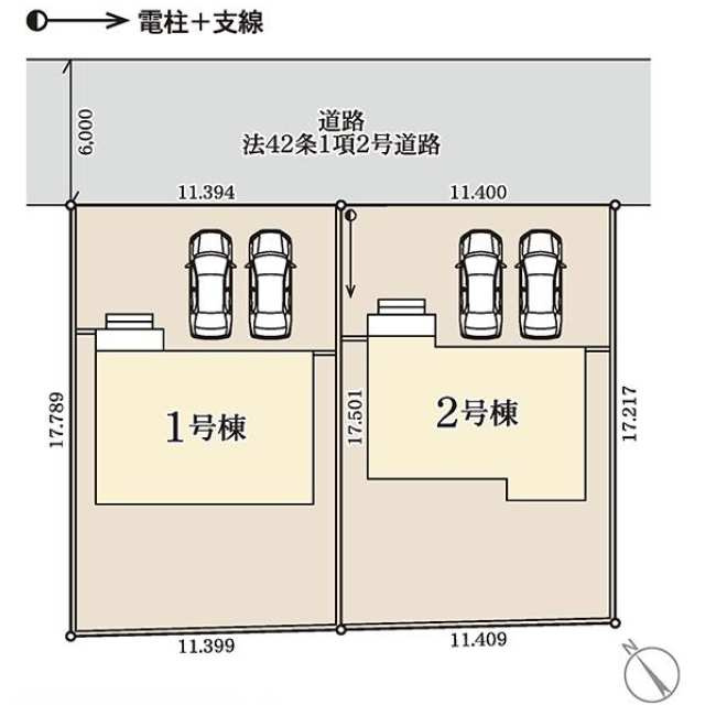 リーブルガーデン宇都宮市野沢町第７　新築一戸建ての区画図