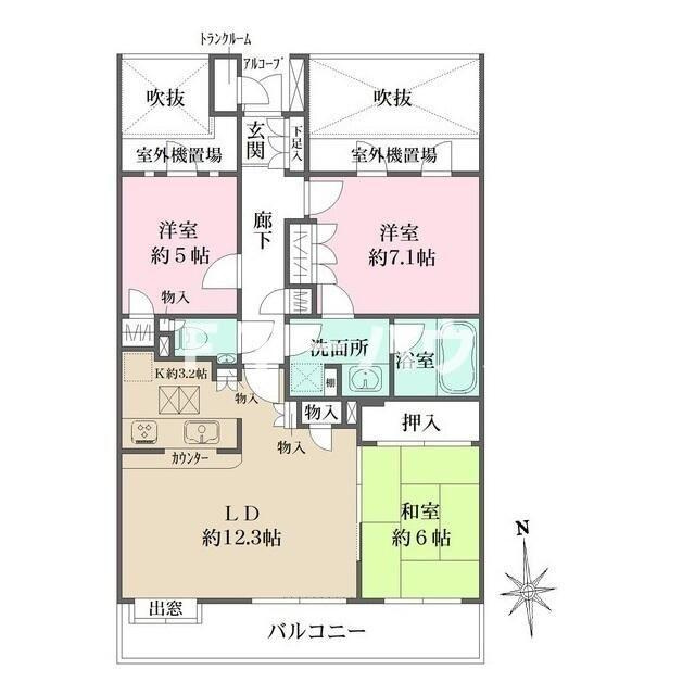 津田沼パーク・ホームズ弐番館の間取り