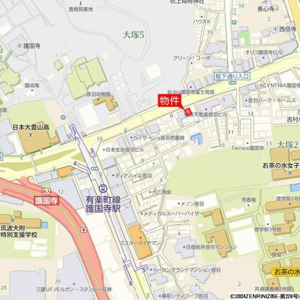 ボナール護国寺の地図