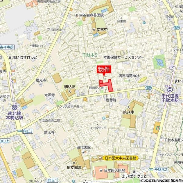 Ｂｒｉｌｌｉａ　ＷＥＬＬＩＴＨ　文京千駄木の地図