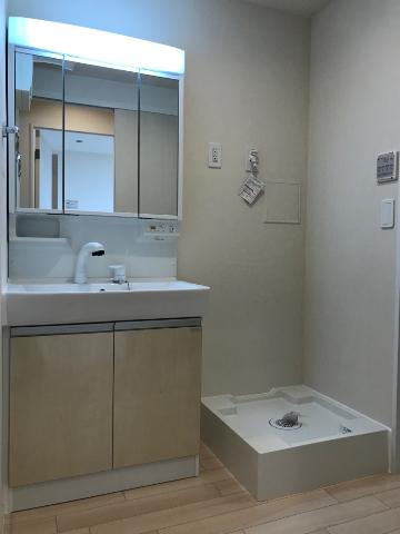 久留米市高良内町のアパートの洗面所|洗面