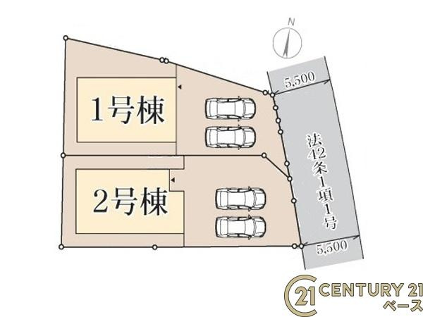 リーブルガーデン法蓮町 １号棟 ／新築一戸建の区画図|■こちらの物件は１号棟です！■