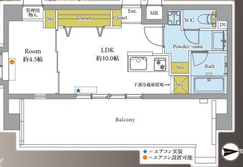 【間取り】 | ラフィネスシャトードゥ赤坂☆仲介手数料無料☆