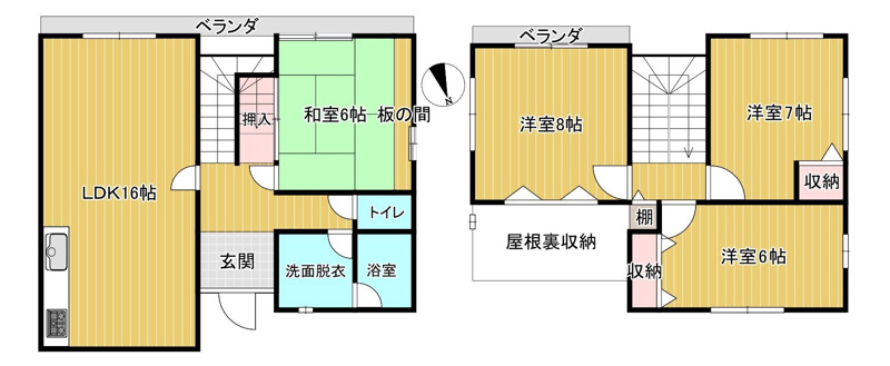 【間取り】 | 筑紫野市大字原 　中古一戸建☆仲介手数料無料☆