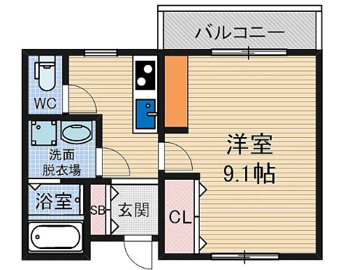 摂津市東正雀　一棟収益マンションの間取り