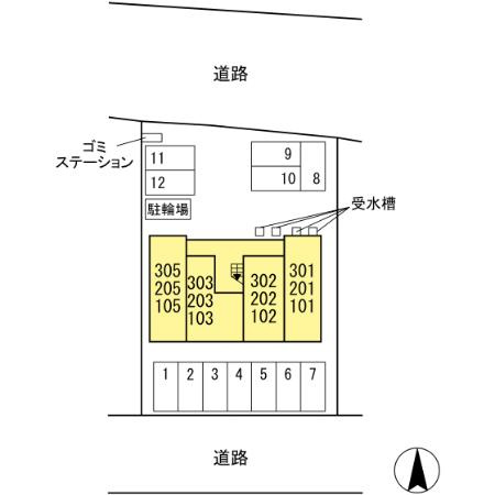 シジエーム太田の区画図|配置図