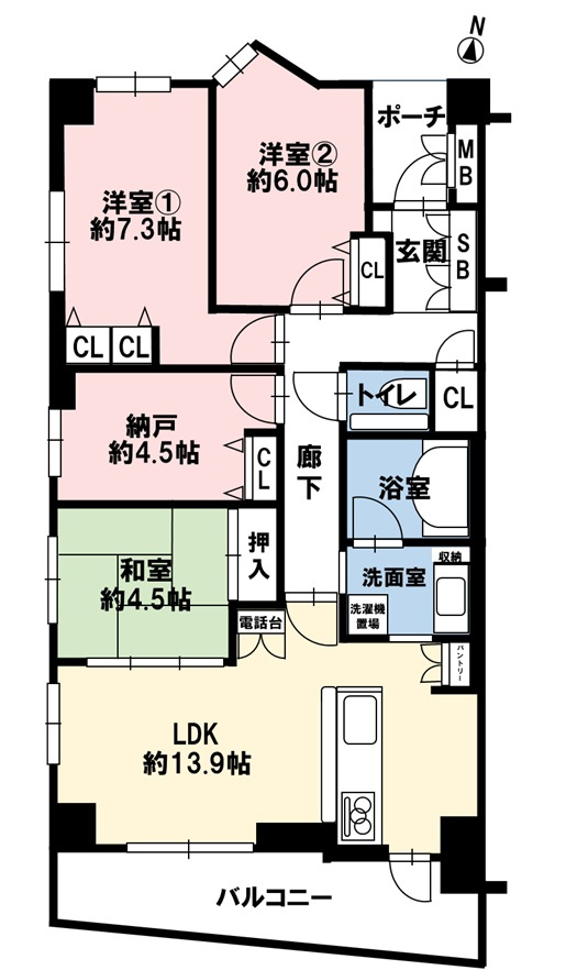 ファスタージュ垂水五色山サーモスの間取り|間取図