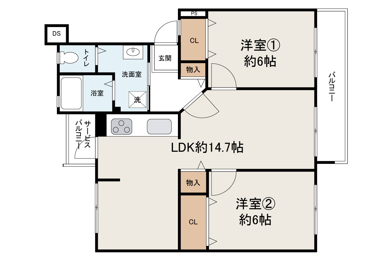 泉北茶山台第一次住宅九号棟の間取り|リフォームプランの詳細はお問合せください。