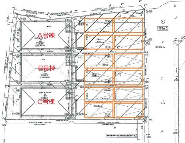 グランソフィア上広谷　B号棟の区画図