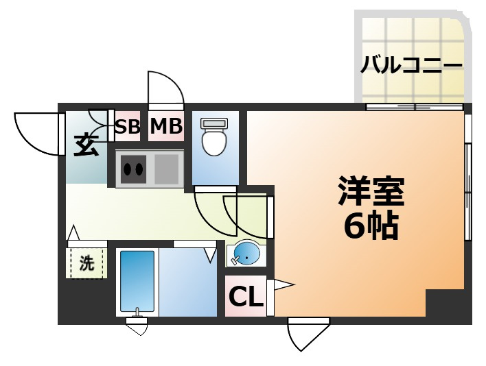 エステムコート神戸県庁前Ⅱの間取り