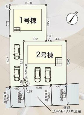 クレイドルガーデン八戸市下長第8ｰ1号棟の区画図
