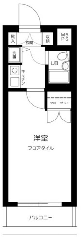 菱和パレス大森西の間取り|東向きバルコニー南東角部屋