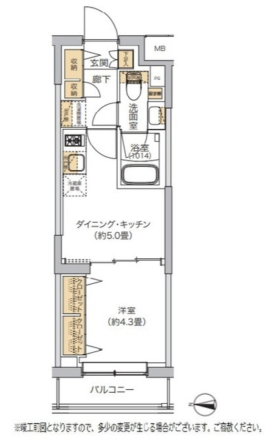 リビオメゾン湯島の間取り|1DK