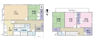 【間取り】 | 井口四丁目　戸建 | 全居室南向き陽当たり通風良好な4LDK+S

