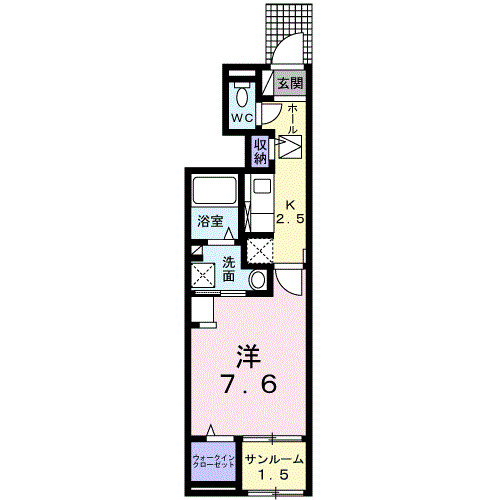 アンド　ザ　ブルー　Ⅰの間取り