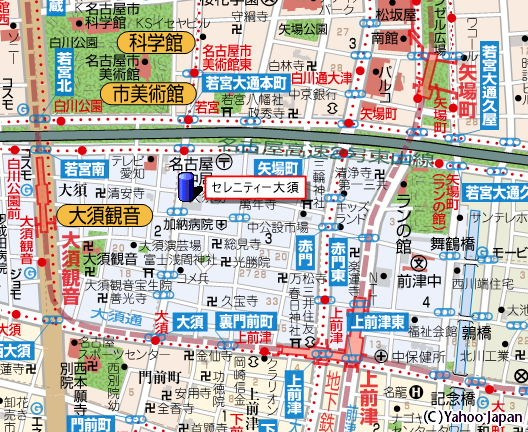 セレニティー大須の地図