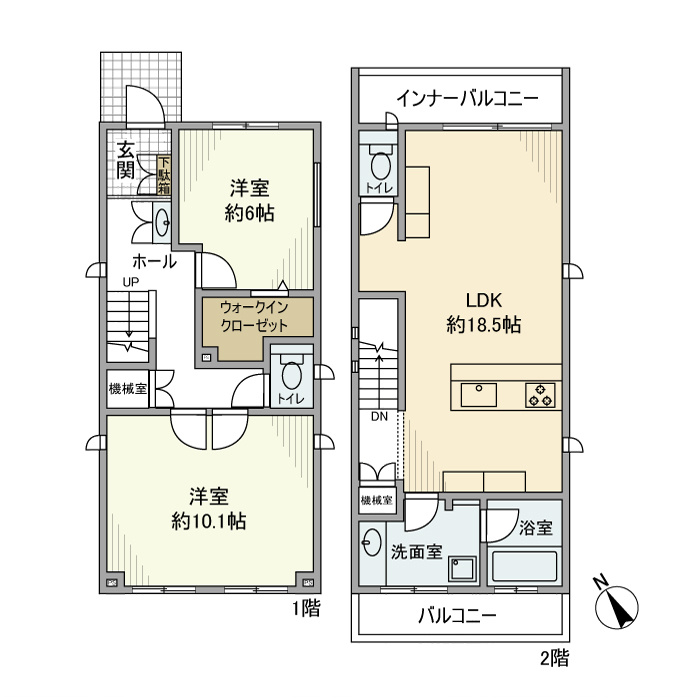 小作台戸建の間取り