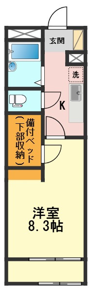 レオパレスボニータドイスの間取り