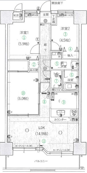 【間取り】 | スターヒルズ己斐東