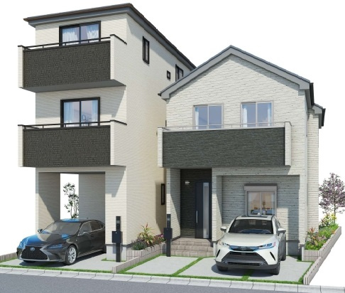 富士見市関沢２丁目の新築一戸建の外観パース