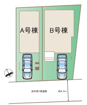 富士見市関沢２丁目の新築一戸建の区画図
