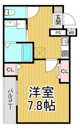 フジパレス西宮甲陽園の間取り