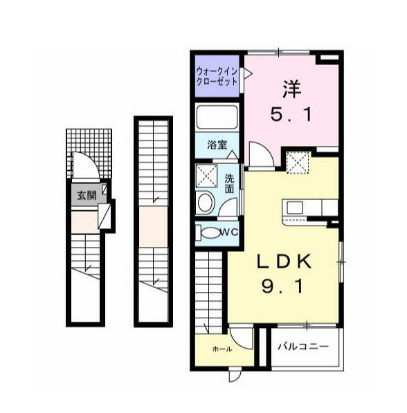 ＷＩＳＴＥＲＩＡ　Ⅶ 部屋番号の間取り