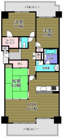 ローレルスクエア和泉中央B棟の間取り