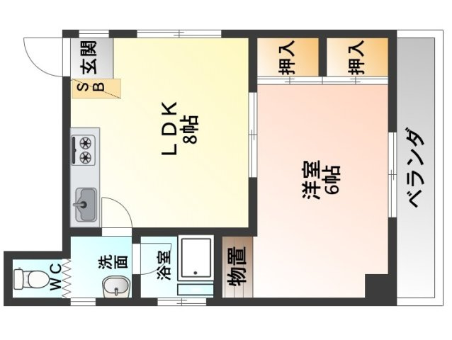 マンション綾の間取り
