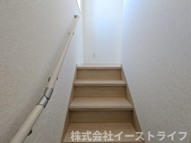 【新築戸建】　いわき市常磐西郷町第10　全10棟のその他|2号棟写真　階段スペースです。手すりが付いているので安心です。