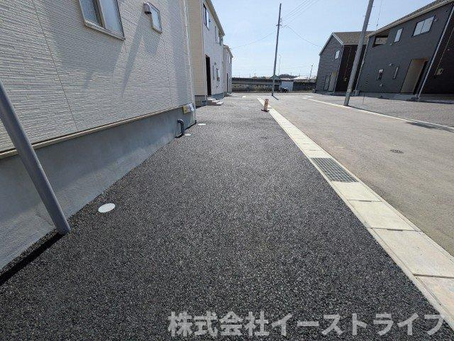 【新築戸建】　いわき市常磐西郷町第10　全10棟の駐車場|2号棟写真　カースペースです（1台駐車可能）合わせて3台駐車可能！