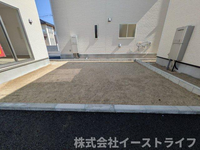 【新築戸建】　いわき市常磐西郷町第10　全10棟の庭|3号棟写真　ガーデニングや家庭菜園もできるお庭がついています。お子様の遊び場にも◎