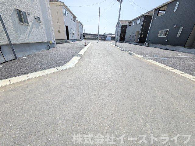 【新築戸建】　いわき市常磐西郷町第10　全10棟の前面道路含む現地写真|西側6ｍ公道