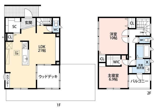 【間取り】 | 東大友町戸建賃貸住宅