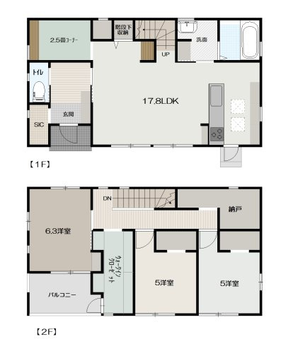 香南市野市大谷　中古戸建ての間取り