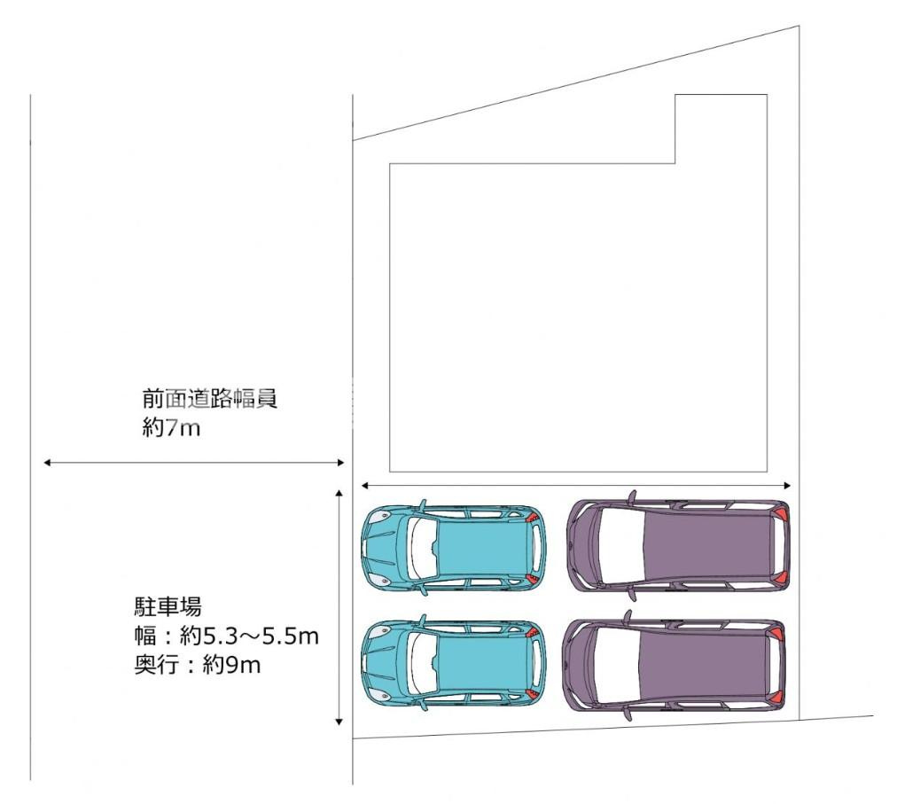 坂戸市中富町中古戸建の区画図